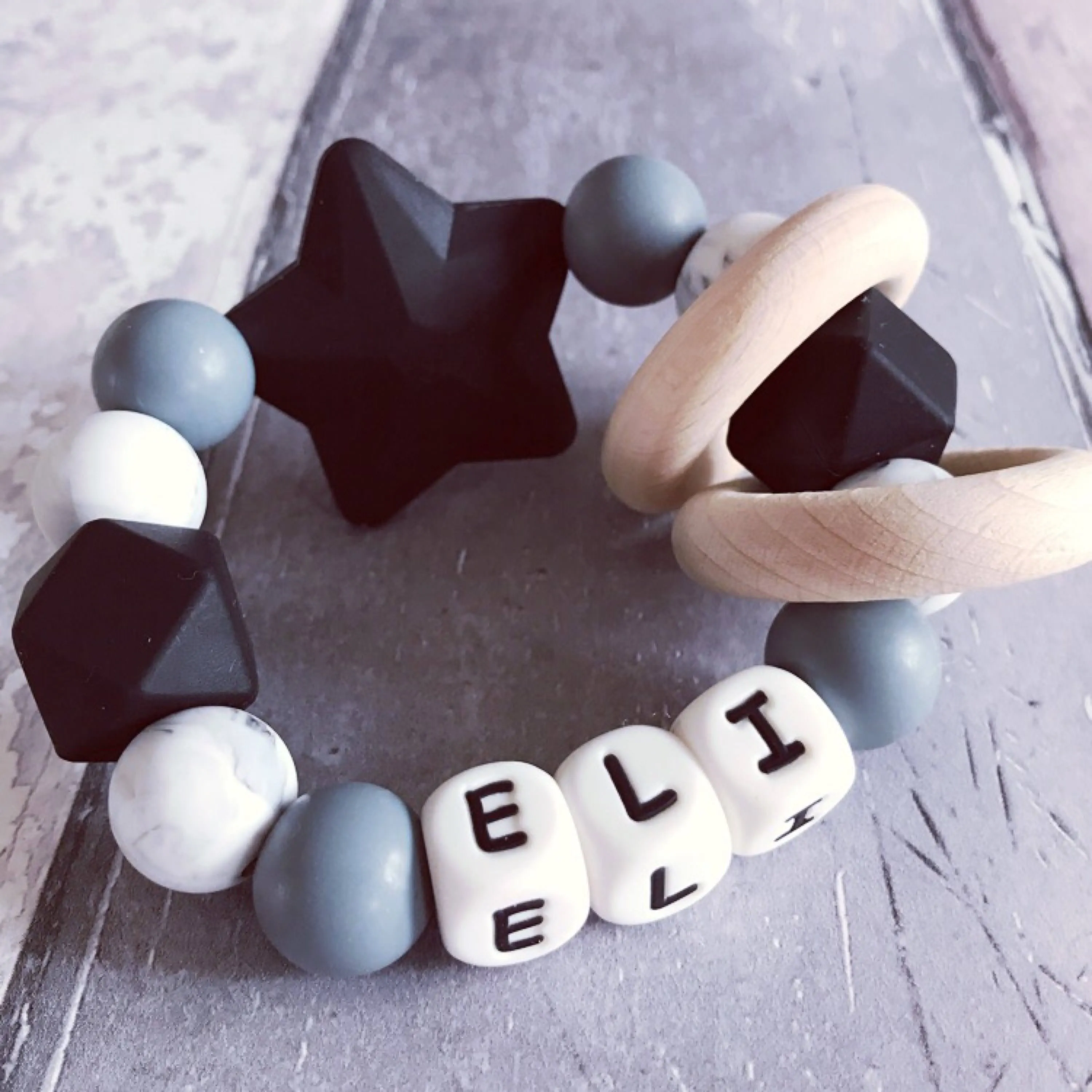 Personalised Silicone Star Teether