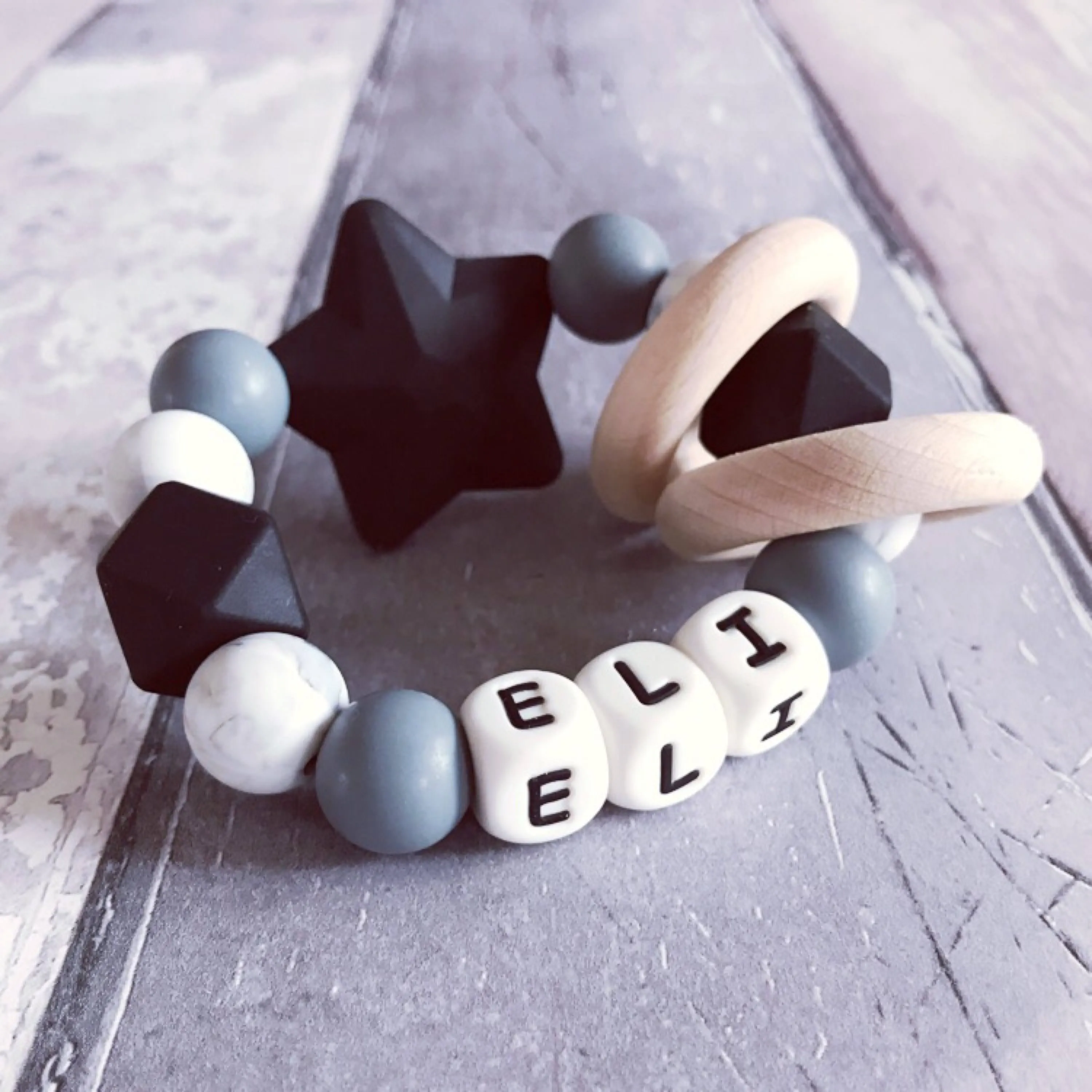 Personalised Silicone Star Teether