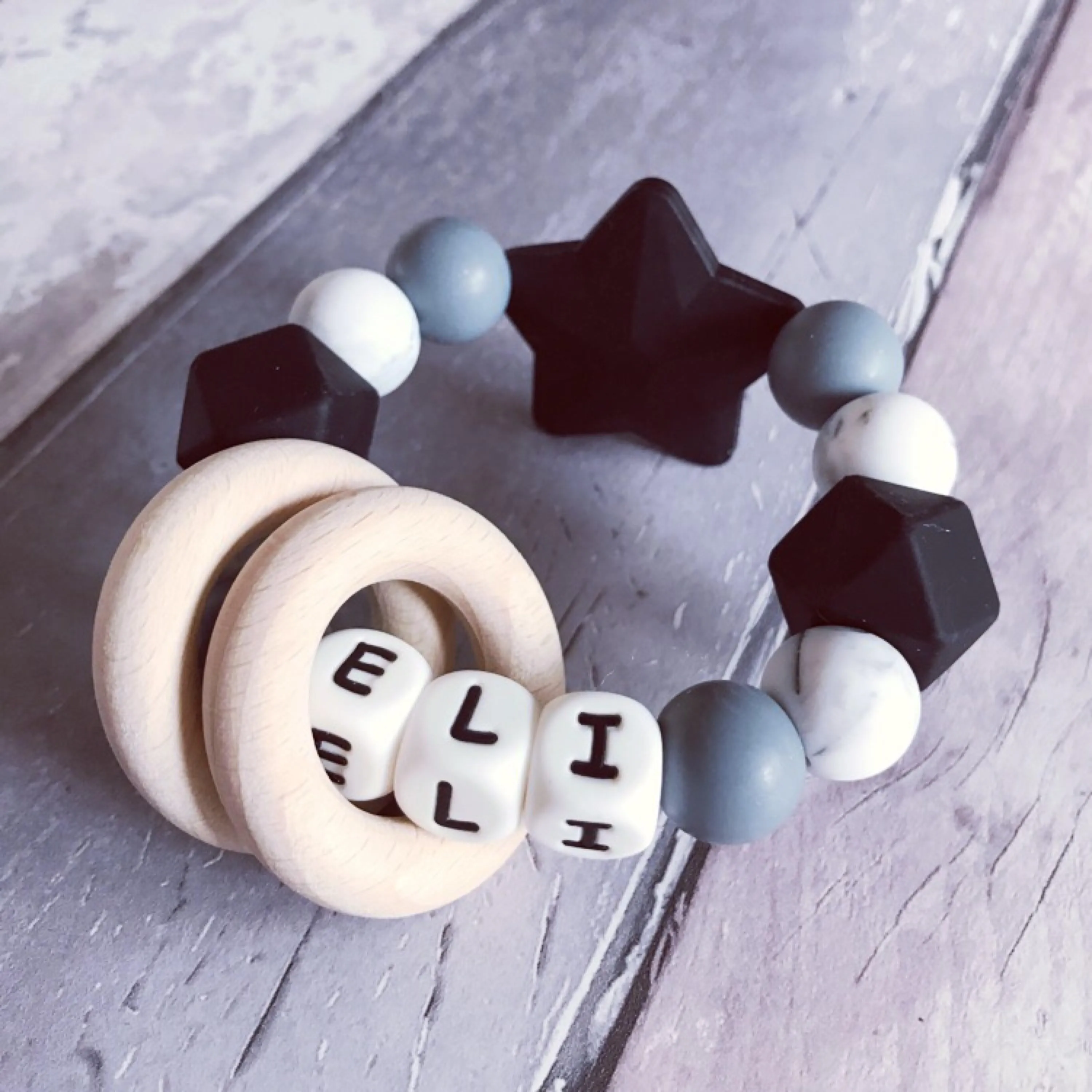 Personalised Silicone Star Teether