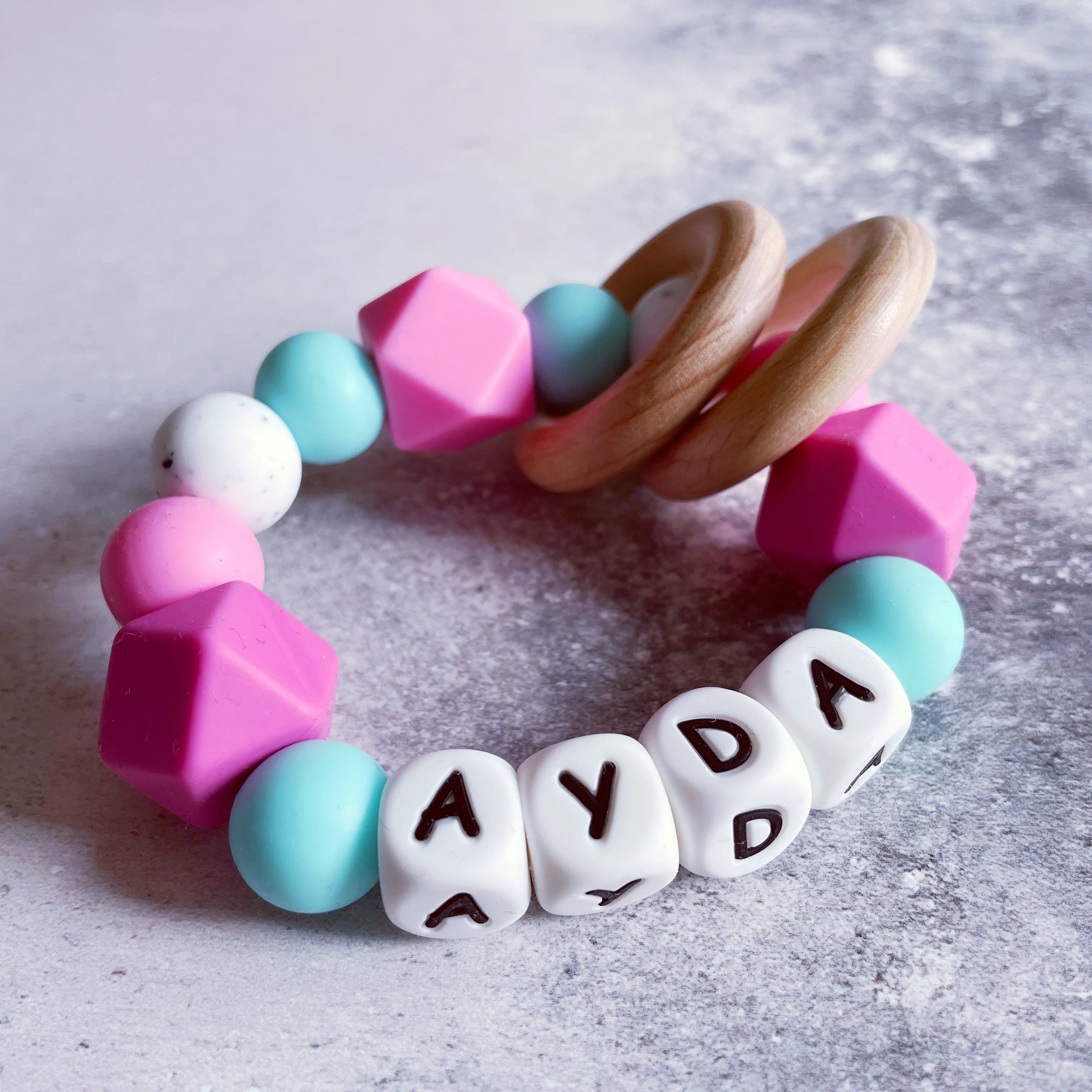 Personalised Silicone Teething Ring