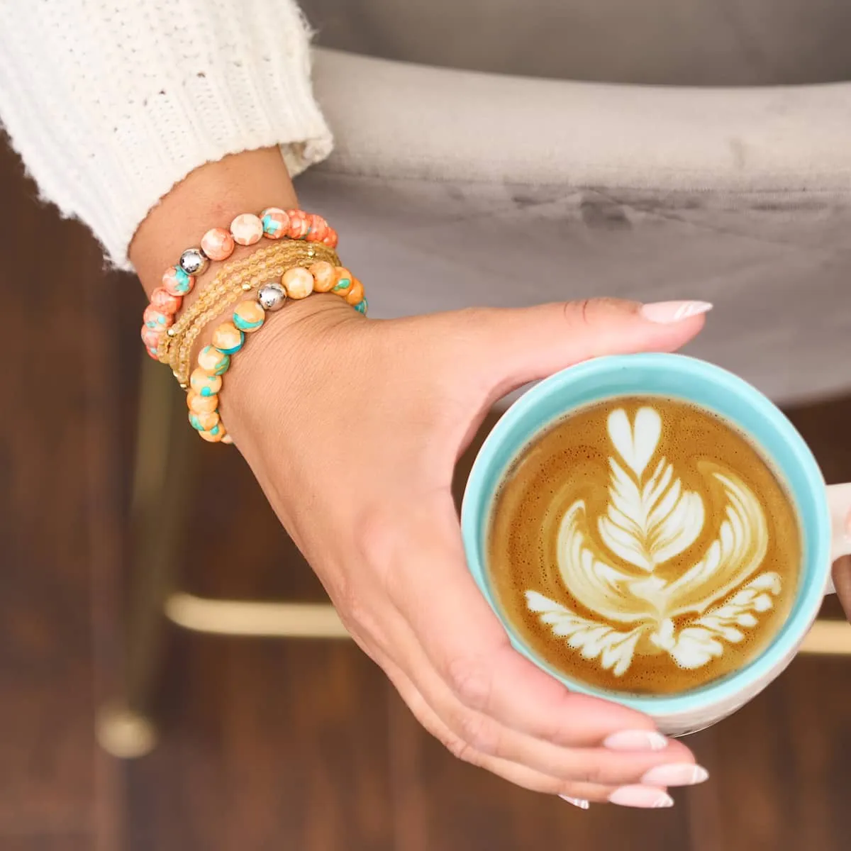 Picasso Porcelain Bracelet | Rusted Teal