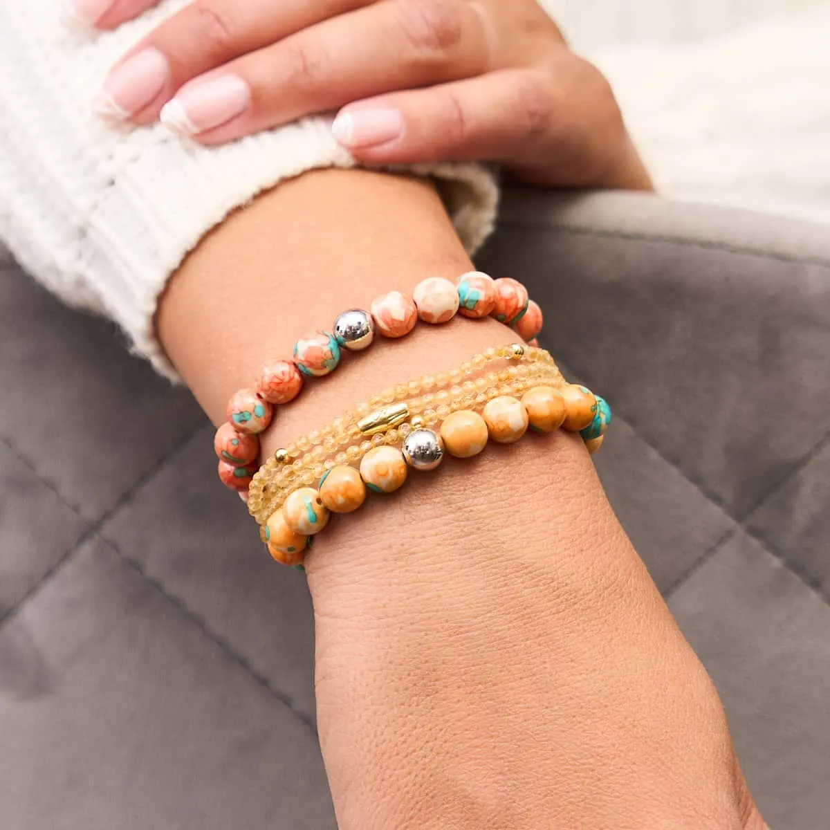 Picasso Porcelain Bracelet | Rusted Teal