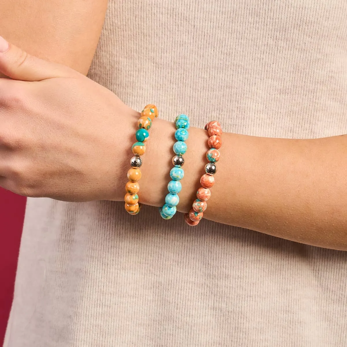 Picasso Porcelain Bracelet | Rusted Teal