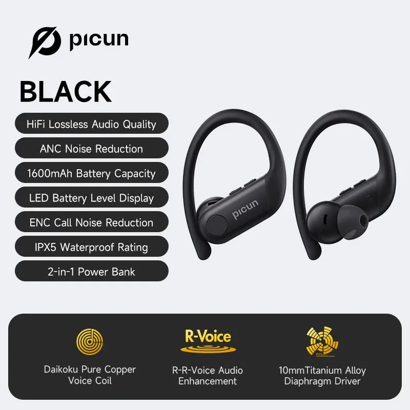 PICUN A5 ANC Bluetooth Wireless Sports Earbuds