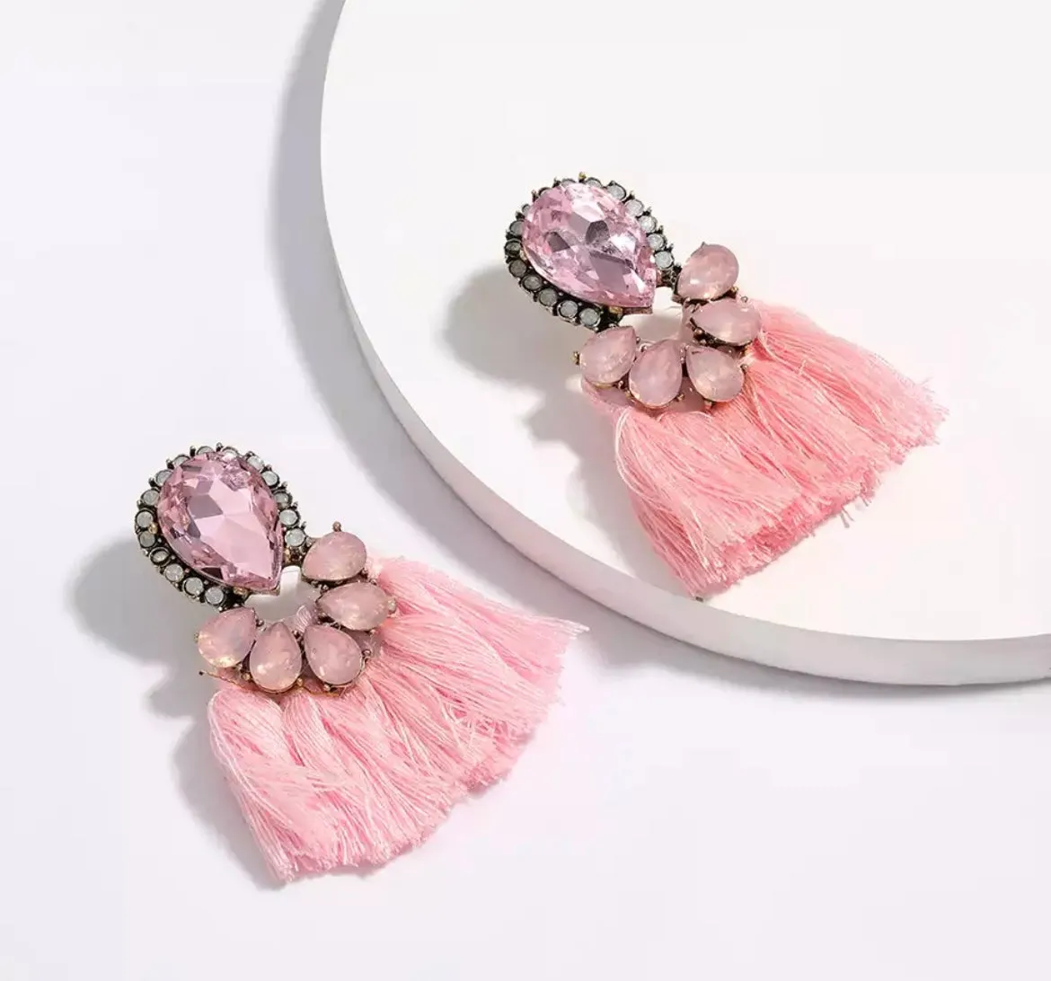 Pink Boho Statement Fringe