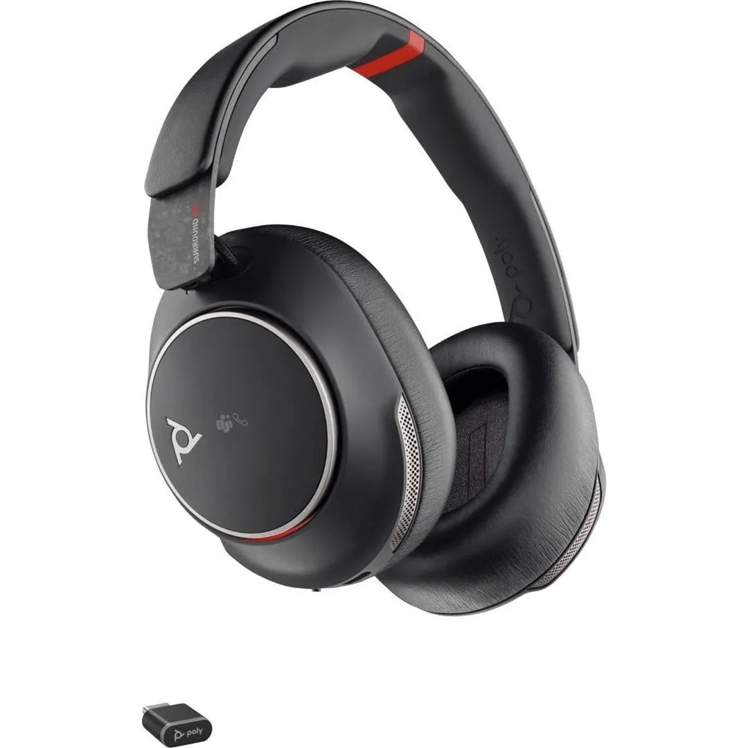 Poly Voyager Surround 85 UC Microsoft Teams Certified USB-C Headset with Charging Stand 8G7T8AA