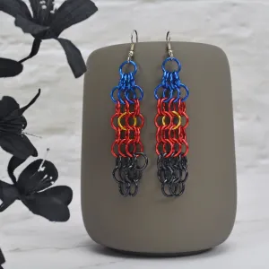 Polyamorous Pride - Mesh Earrings