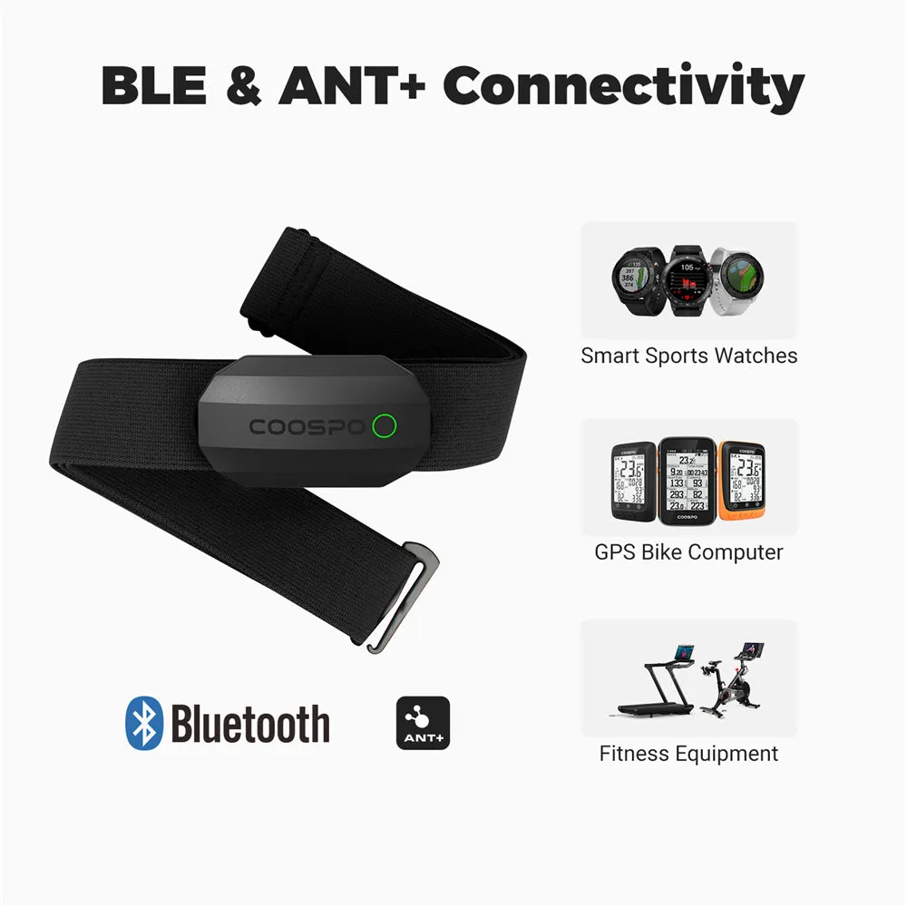 Premium Heart Rate Sensor with Chest Strap – BLE & ANT  Connectivity, IP67 Waterproof, Real-Time Tracking for Cycling, Wahoo, Garmin, Zwift Compatibility