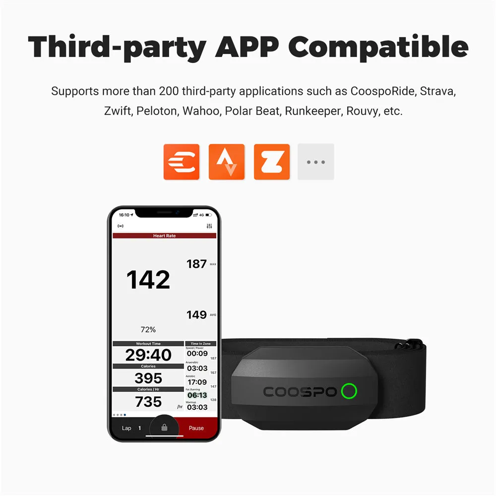 Premium Heart Rate Sensor with Chest Strap – BLE & ANT  Connectivity, IP67 Waterproof, Real-Time Tracking for Cycling, Wahoo, Garmin, Zwift Compatibility