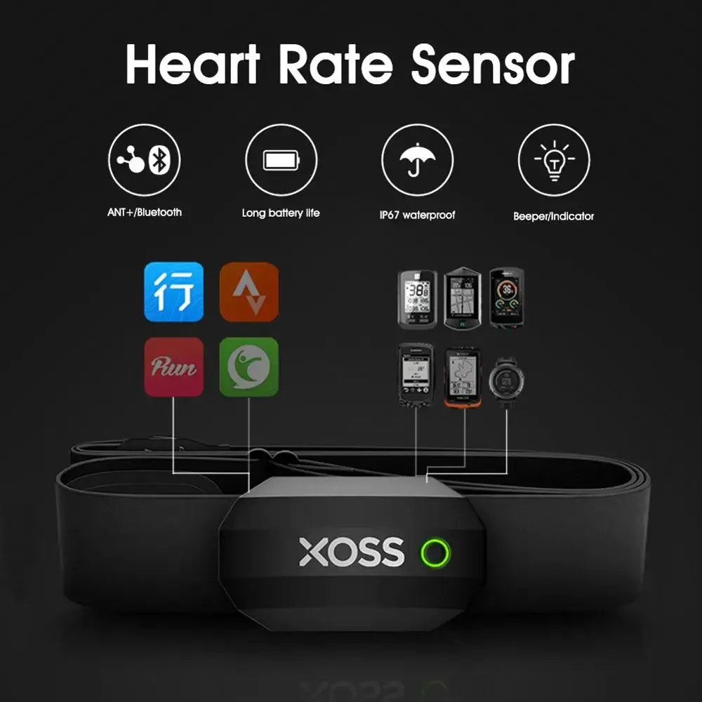 Premium Heart Rate Sensor with Chest Strap – BLE & ANT  Connectivity, IP67 Waterproof, Real-Time Tracking for Cycling, Wahoo, Garmin, Zwift Compatibility