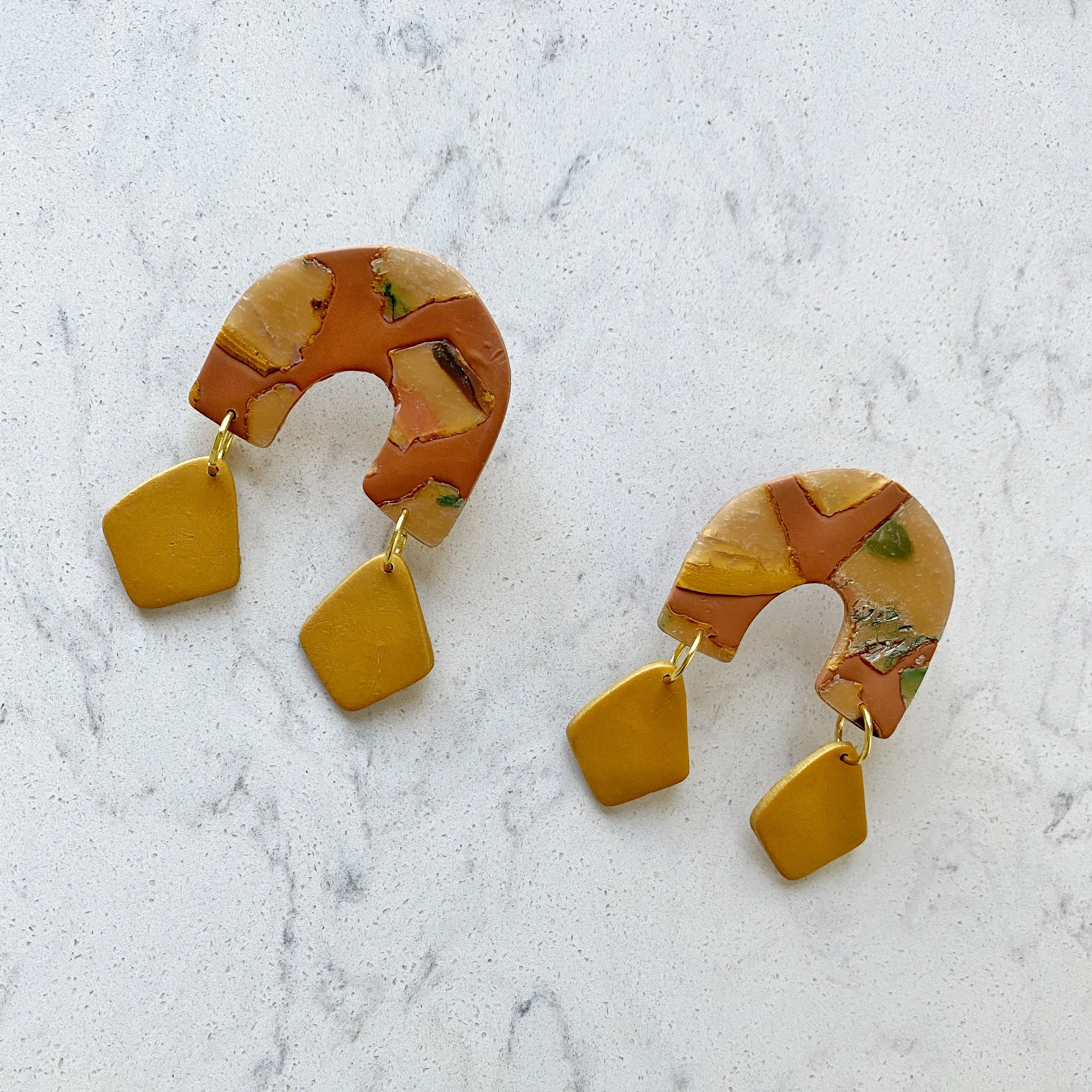 Pretty Rainbows polymer clay earrings