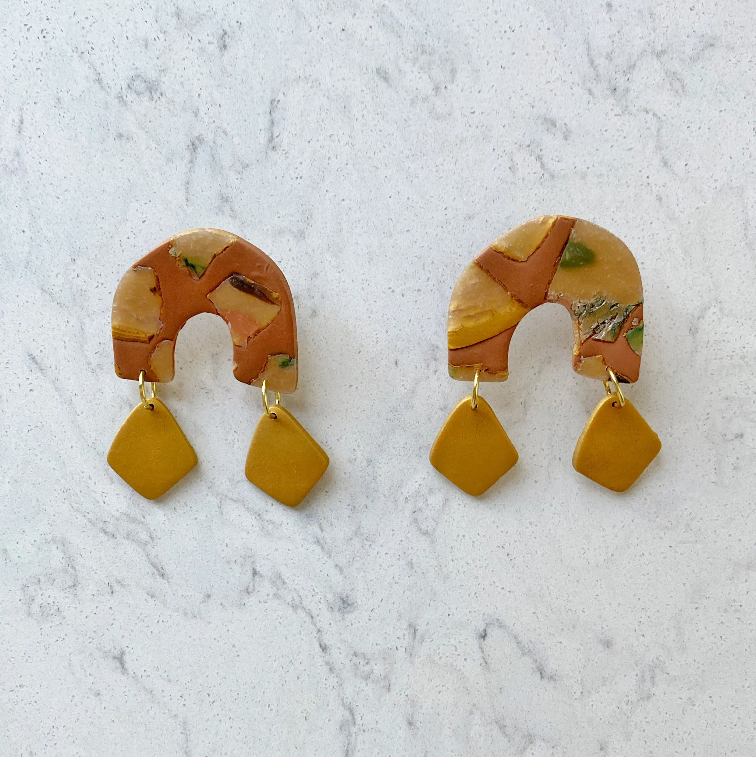 Pretty Rainbows polymer clay earrings