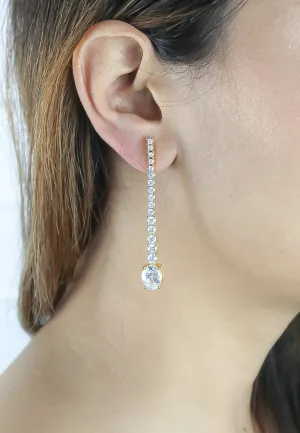 "Marbella Zircon Earrings: Lightweight, 18K Gold or Silver Plated"
Keywords: Marbella, Zircon, Earrings, Lightweight, Gold-plated, Silver-plated.