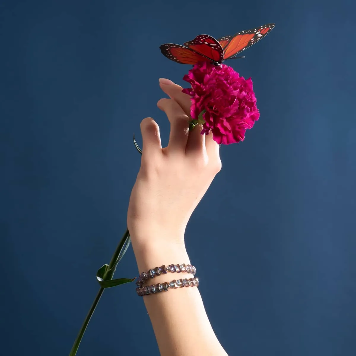 Rainbow Flutter | .925 Sterling Silver | Butterfly Wrap