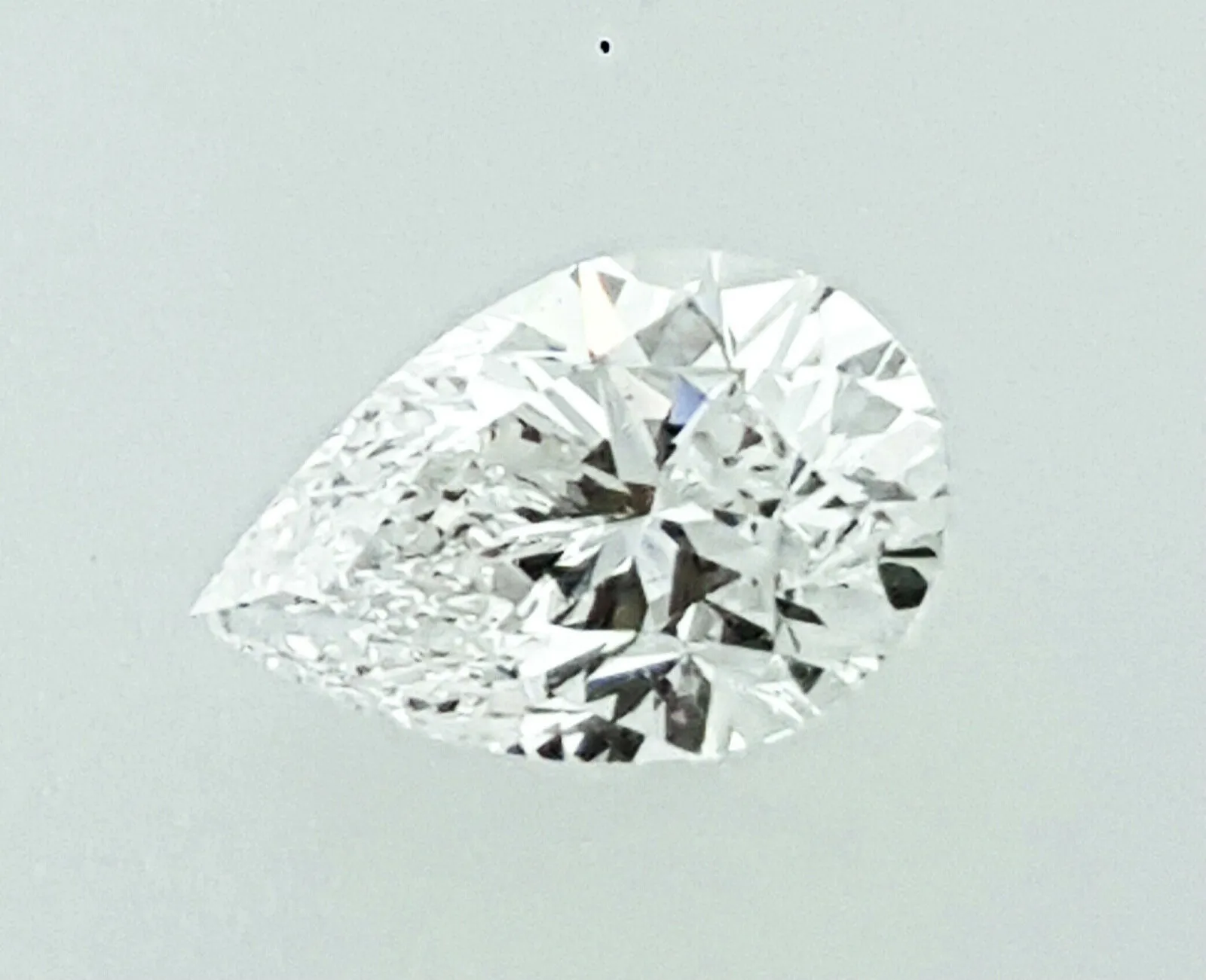 Real Pear Cut Natural Loose Diamond 0.73 CT D Color VS2 Clarity GIA Certified