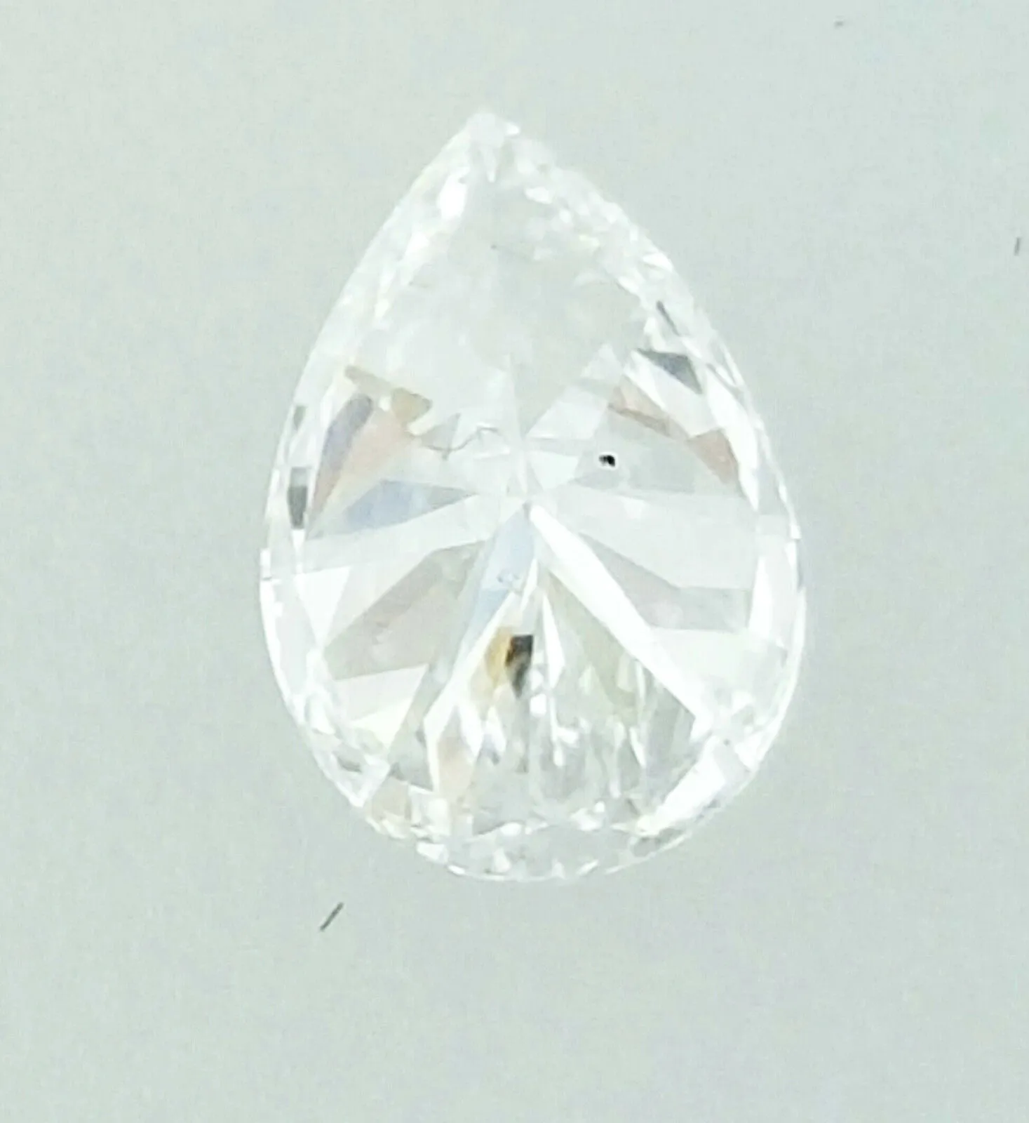 Real Pear Cut Natural Loose Diamond 0.73 CT D Color VS2 Clarity GIA Certified