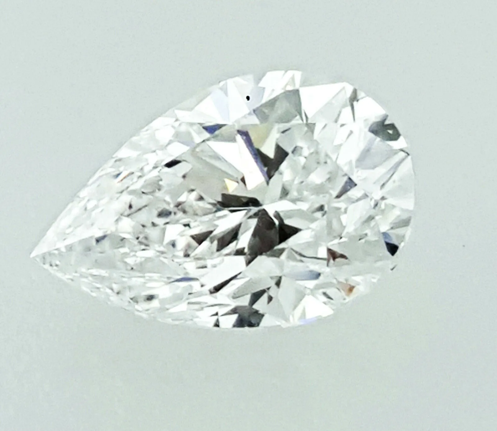 Real Pear Cut Natural Loose Diamond 0.73 CT D Color VS2 Clarity GIA Certified