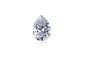 Real Pear Cut Natural Loose Diamond 0.73 CT D Color VS2 Clarity GIA Certified