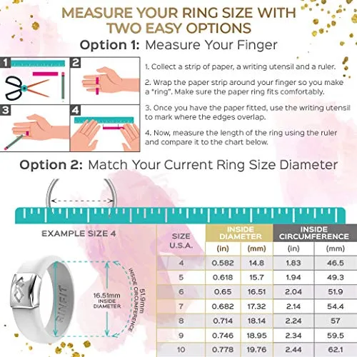 Rinfit Silicone & Metal Wedding Rings