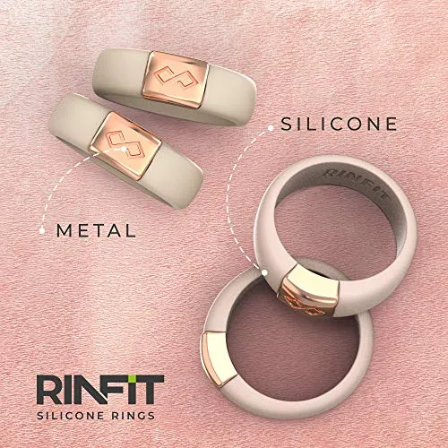 Rinfit Silicone & Metal Wedding Rings