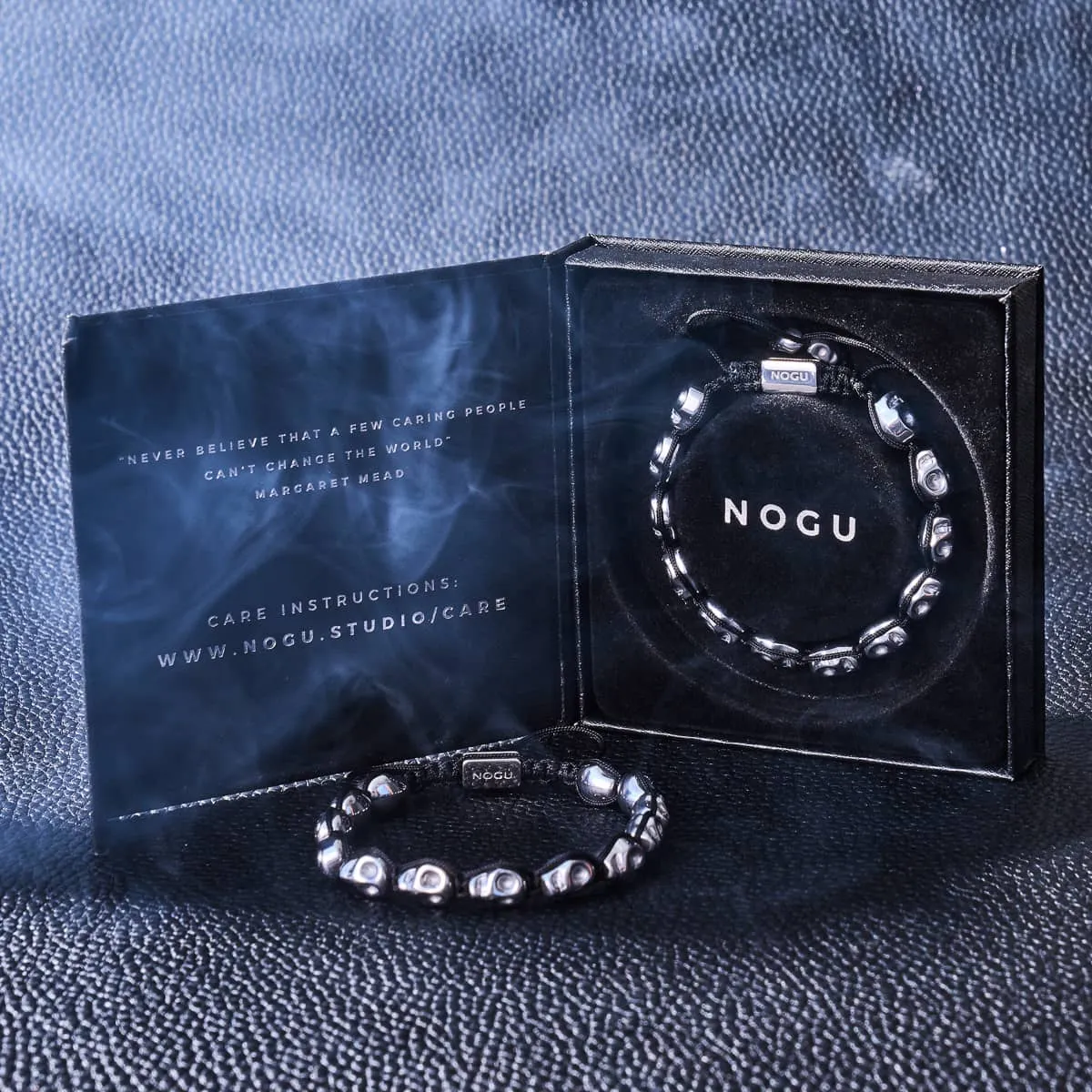 Ritual | Silver Skulls x Black | Macrame Bracelet