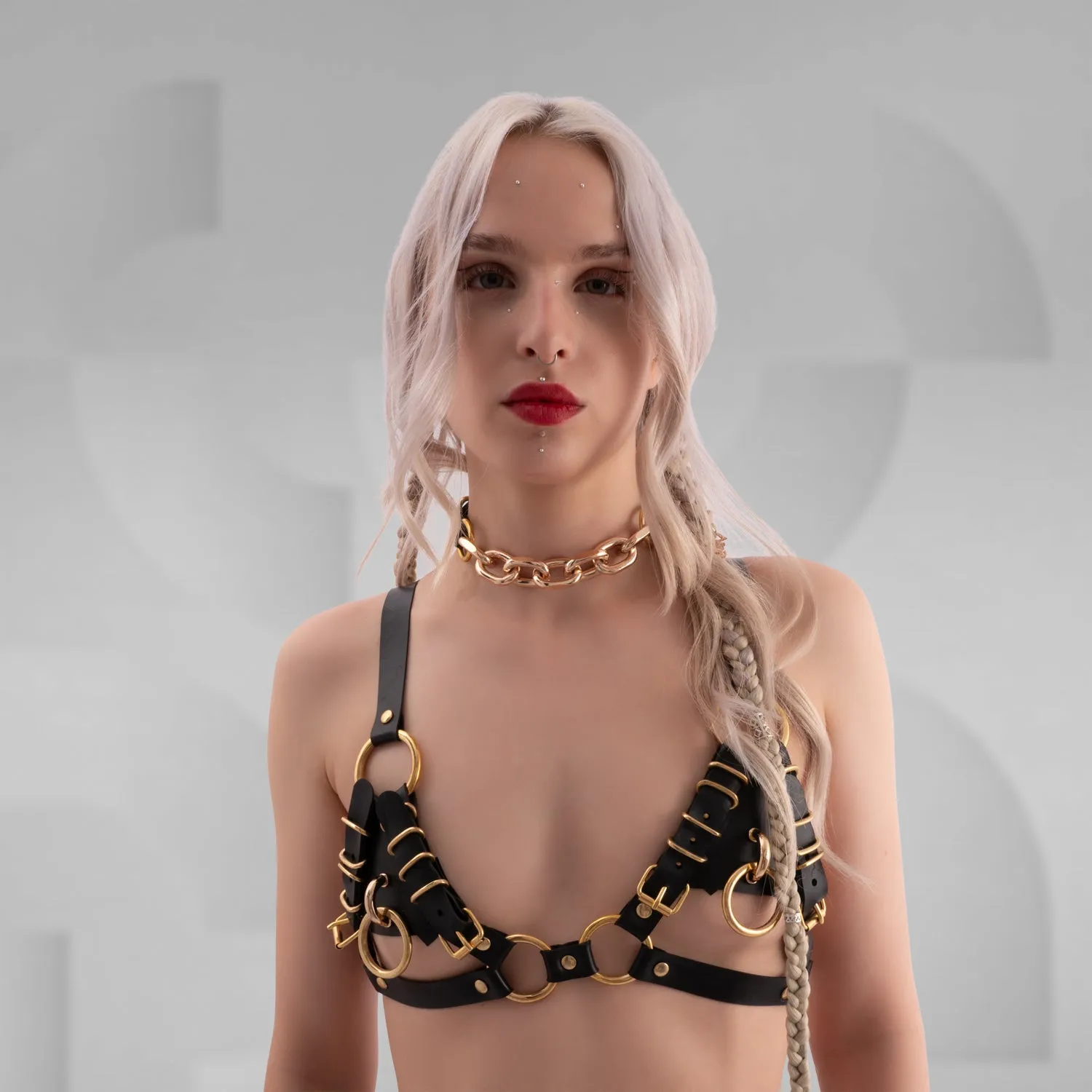 Rubber Bra with Rings