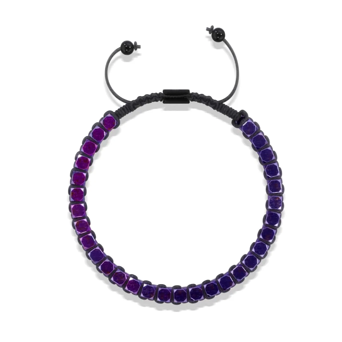 Sacred Geom | Purple Hematite | Gunmetal | Octahedron Bracelet