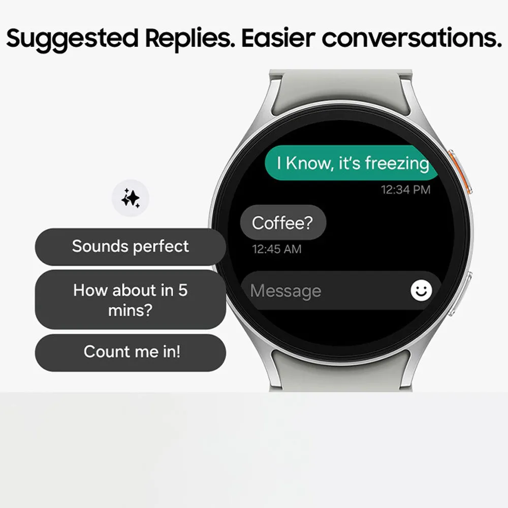Samsung Galaxy Watch 7 SM-L300 Smart Watch (40mm - GPS) Cream Aluminum Case With Cream Sport Strap