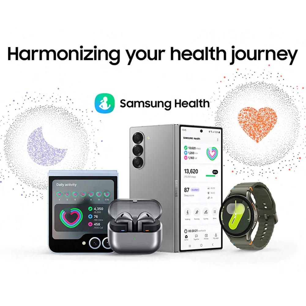 Samsung Galaxy Watch 7 SM-L300 Smart Watch (40mm - GPS) Cream Aluminum Case With Cream Sport Strap