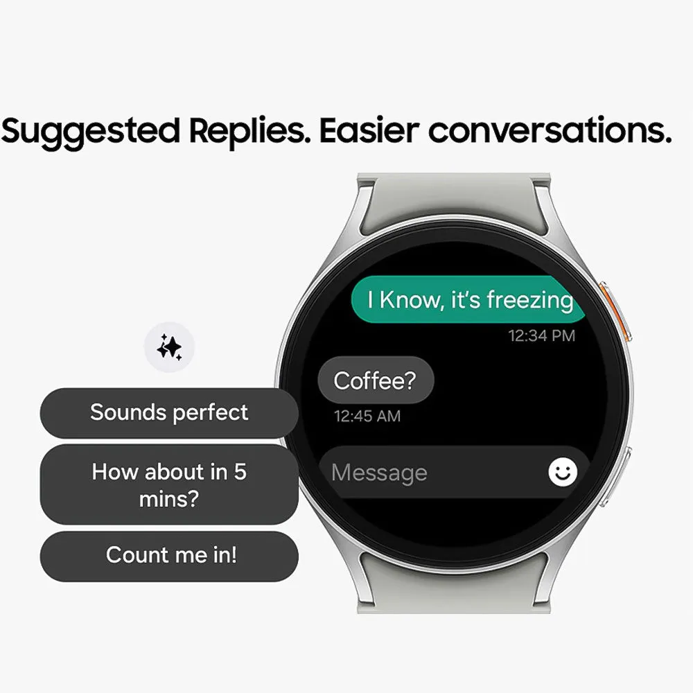 Samsung Galaxy Watch 7 SM-L310 Smart Watch (44mm - GPS) Silver Aluminum Case With Silver Sport Strap