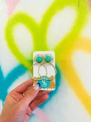 Seafoam Sunburst Earring