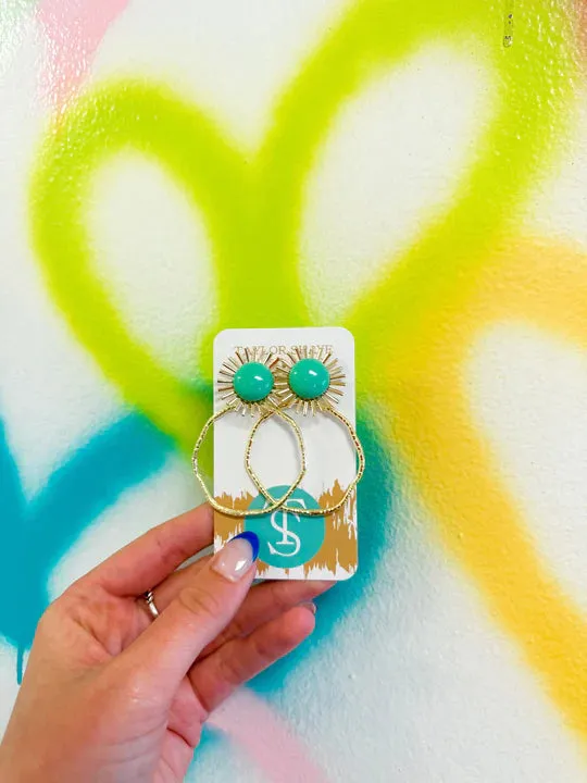 Seafoam Sunburst Earring