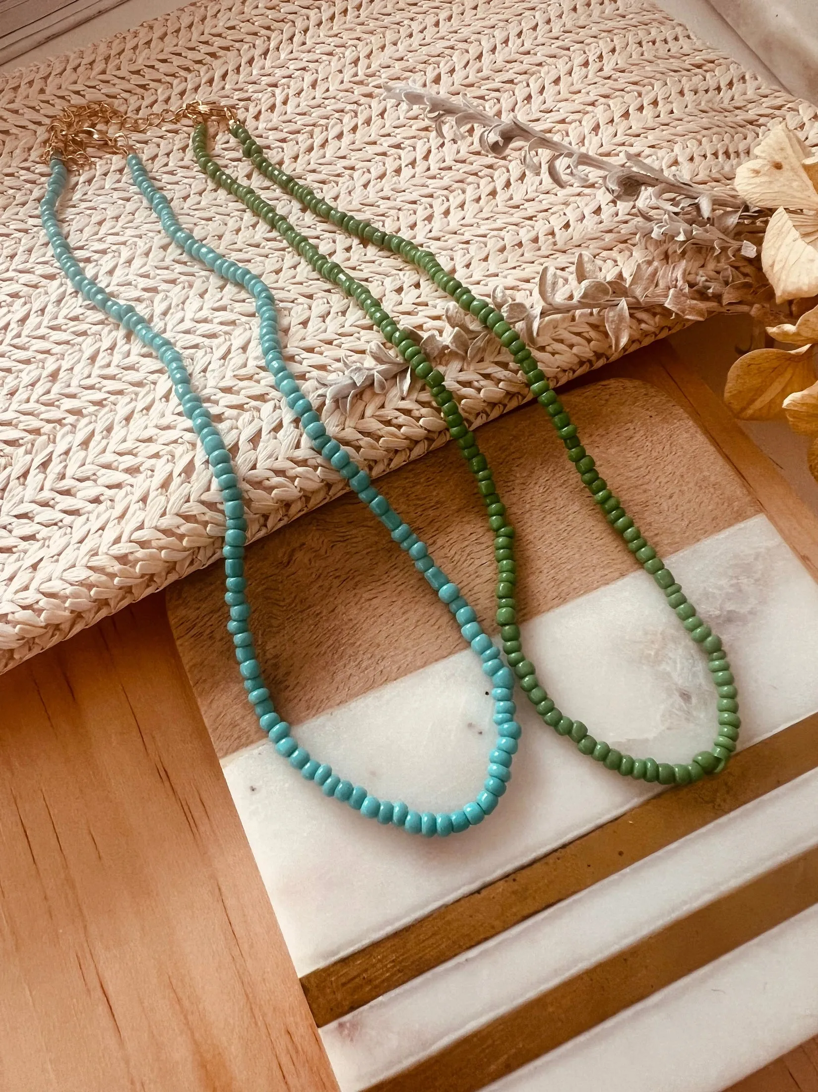 Seed Bead Boho Necklaces