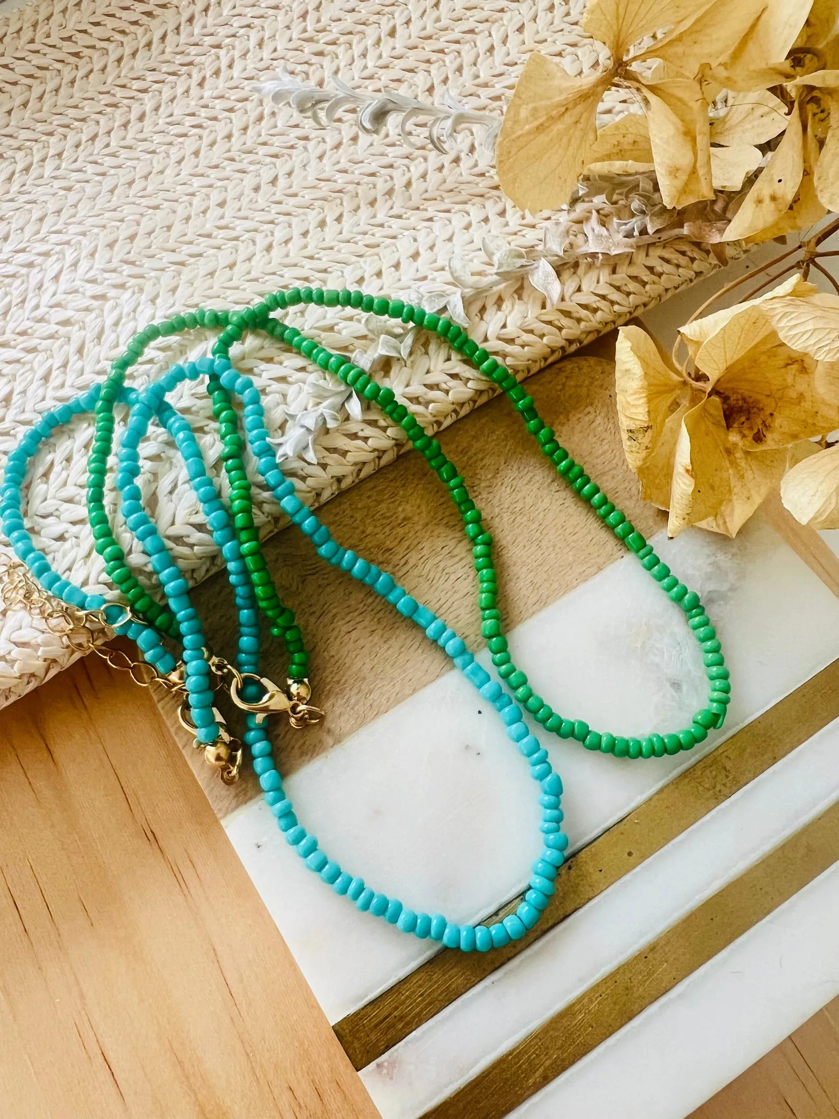 Seed Bead Boho Necklaces