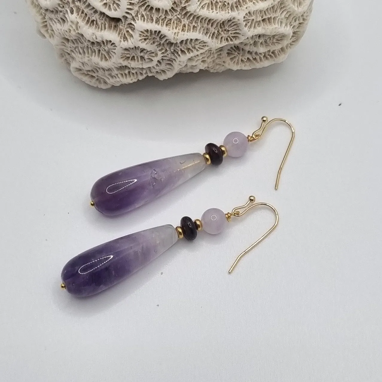 Serenity Amethyst, Garnet and Pearl Necklace