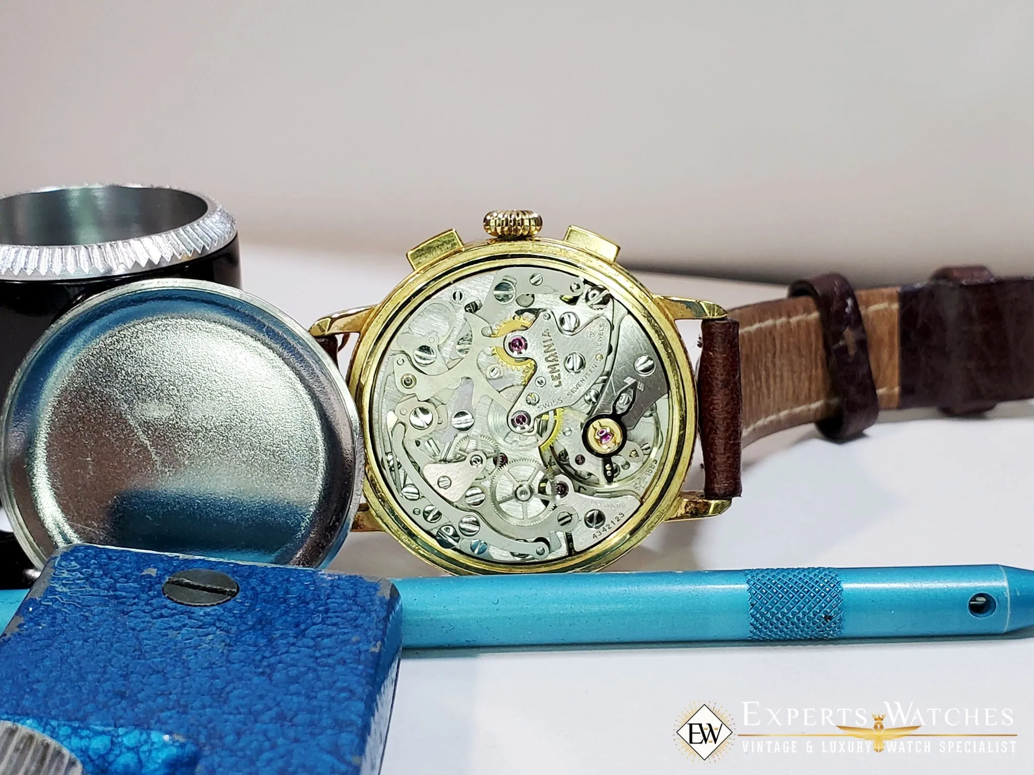 Serviced Ed Heuer Cie Moonphase Chronograph 125th Anniversary Edition Lemania