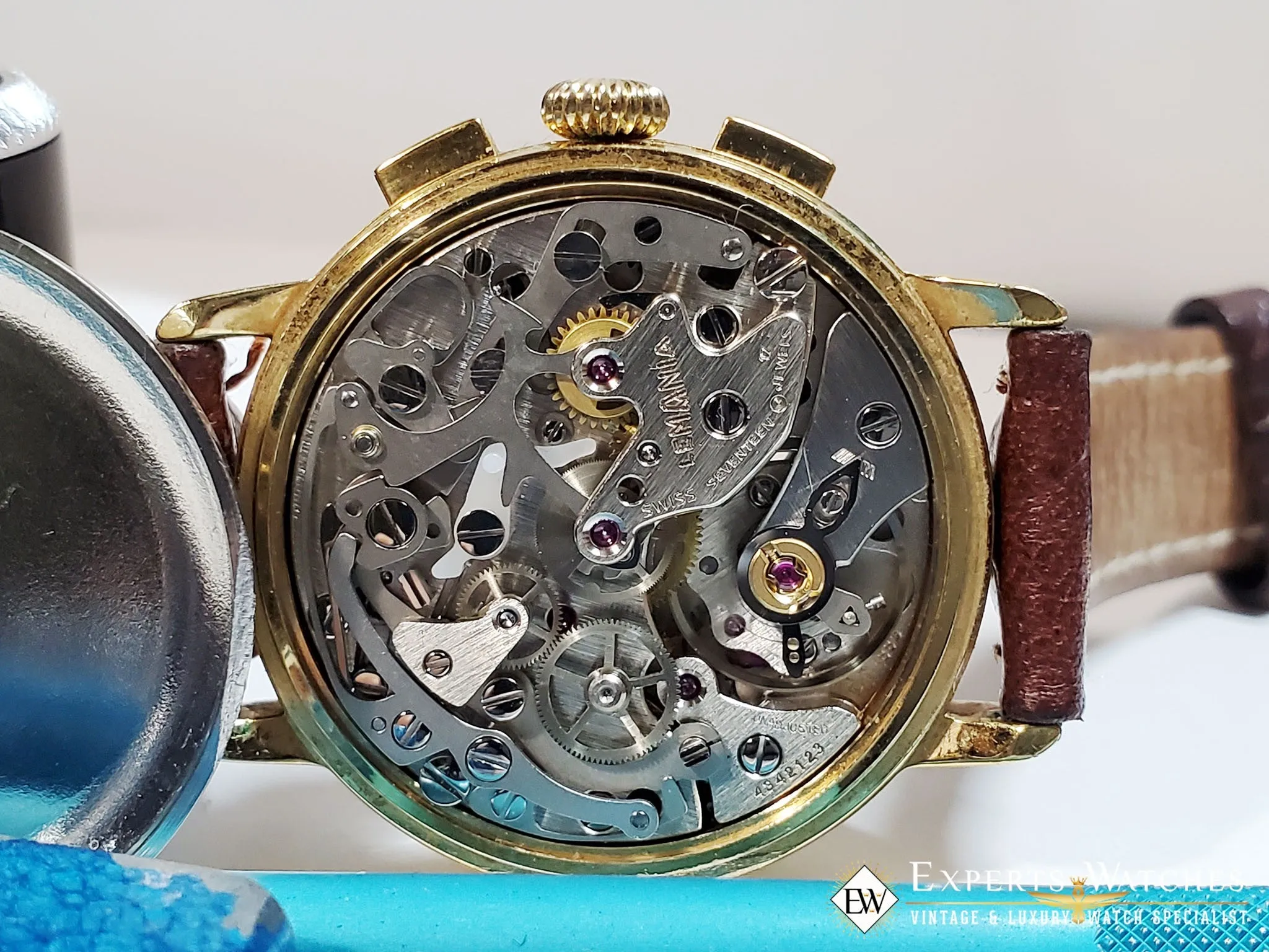Serviced Ed Heuer Cie Moonphase Chronograph 125th Anniversary Edition Lemania
