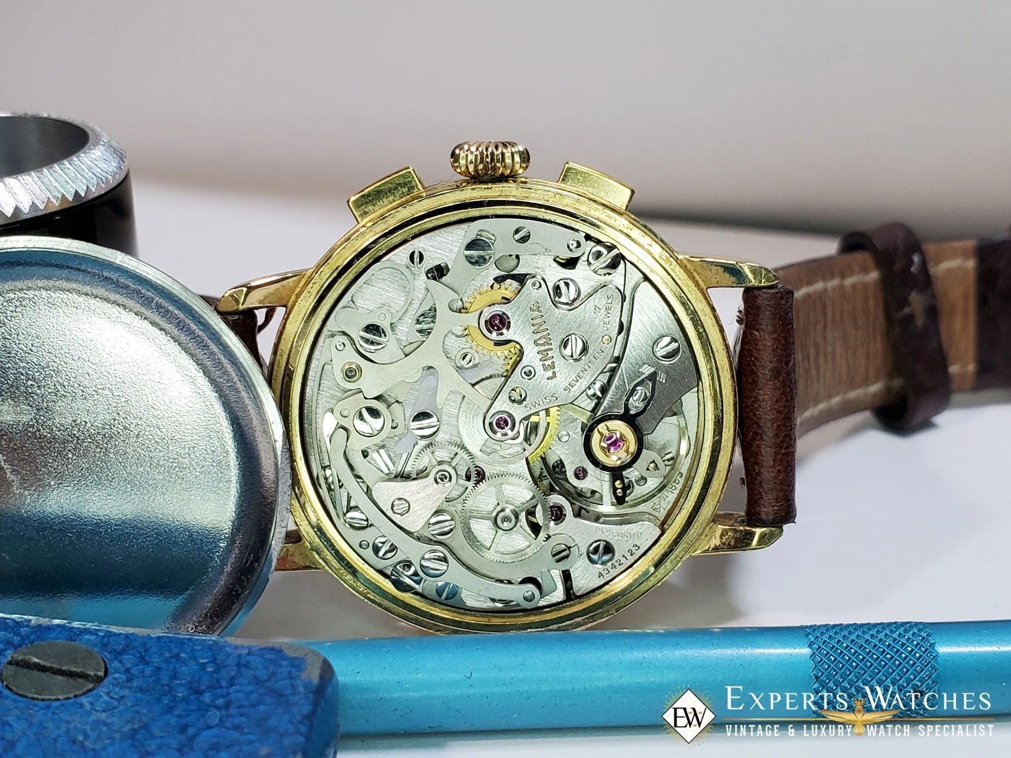 Serviced Ed Heuer Cie Moonphase Chronograph 125th Anniversary Edition Lemania