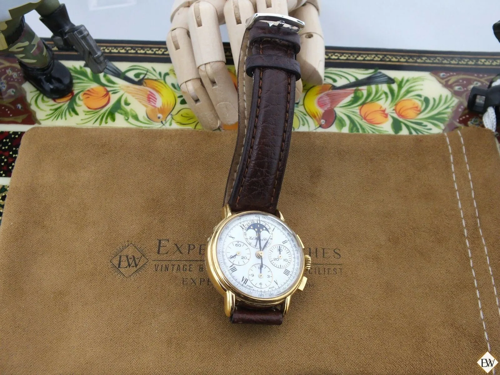 Serviced Ed Heuer Cie Moonphase Chronograph 125th Anniversary Edition Lemania