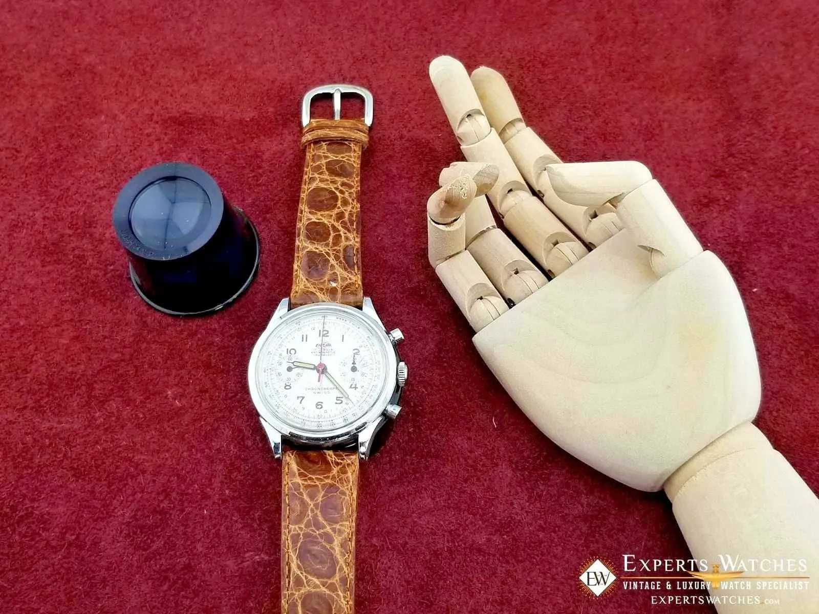 Serviced Vintage Enicar Chronograph Pilots Watch Valjoux 92 Pre Sherpa 1970's