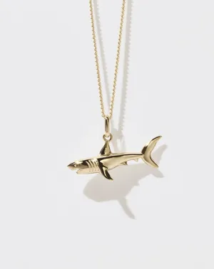 Shark Charm Necklace | 23k Gold Plated