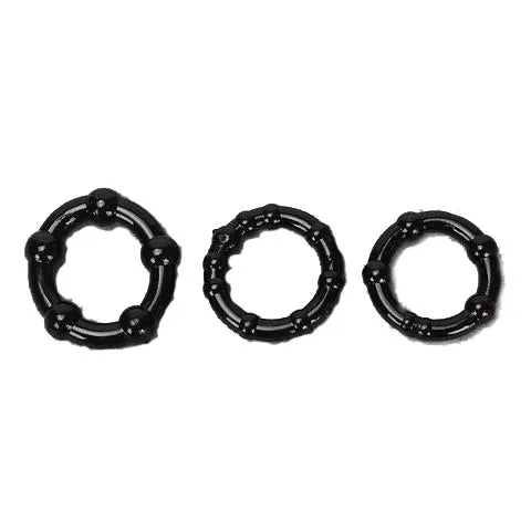 Silicone Cock Rings Set 3 Colours