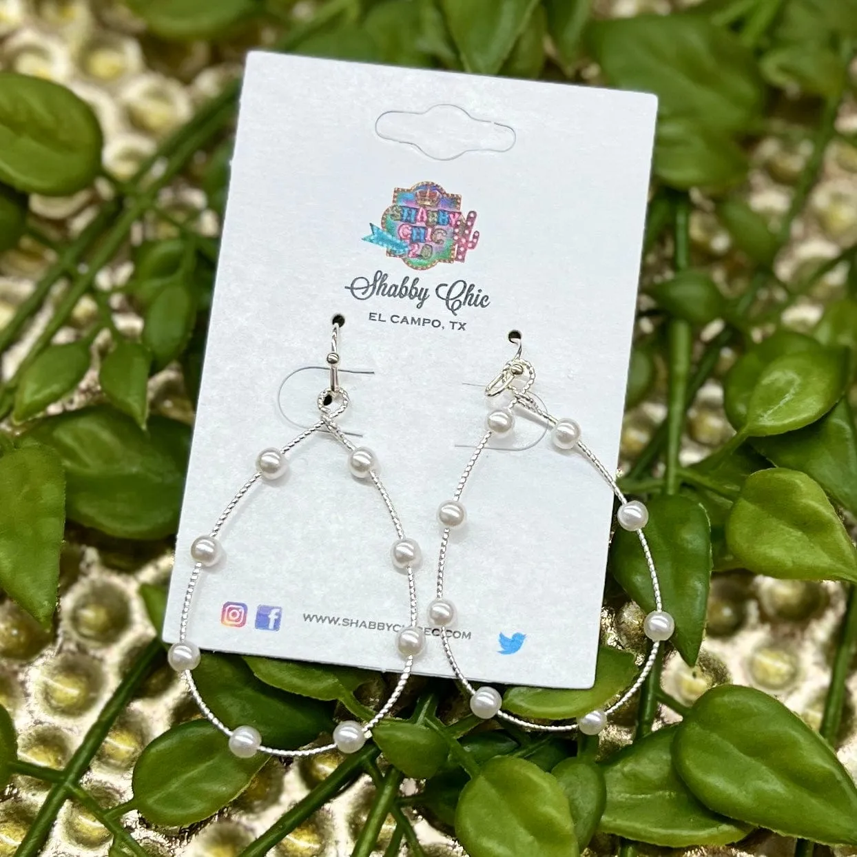 Silver and Pearl Earrings