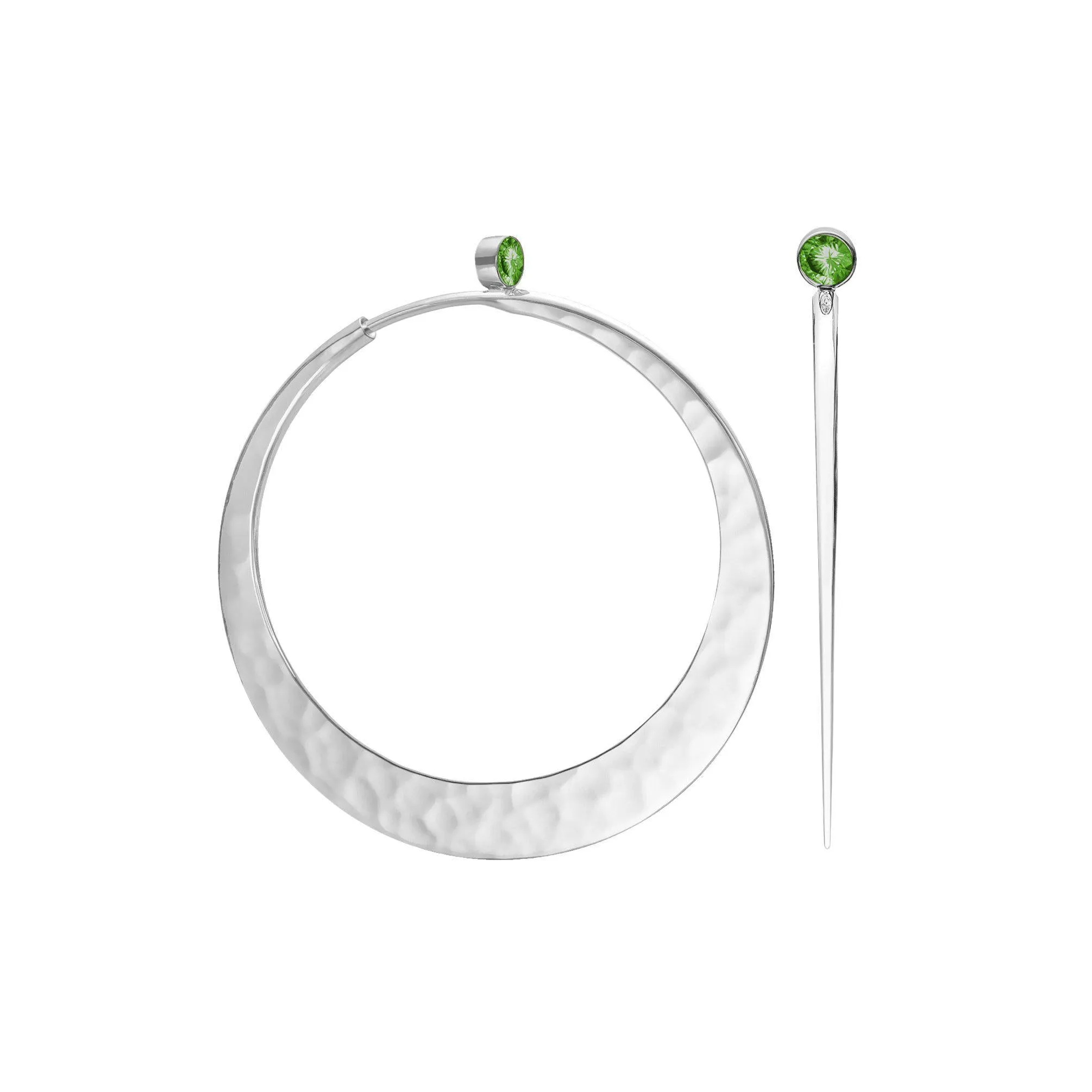Silver Eclipse Hoop Earrings