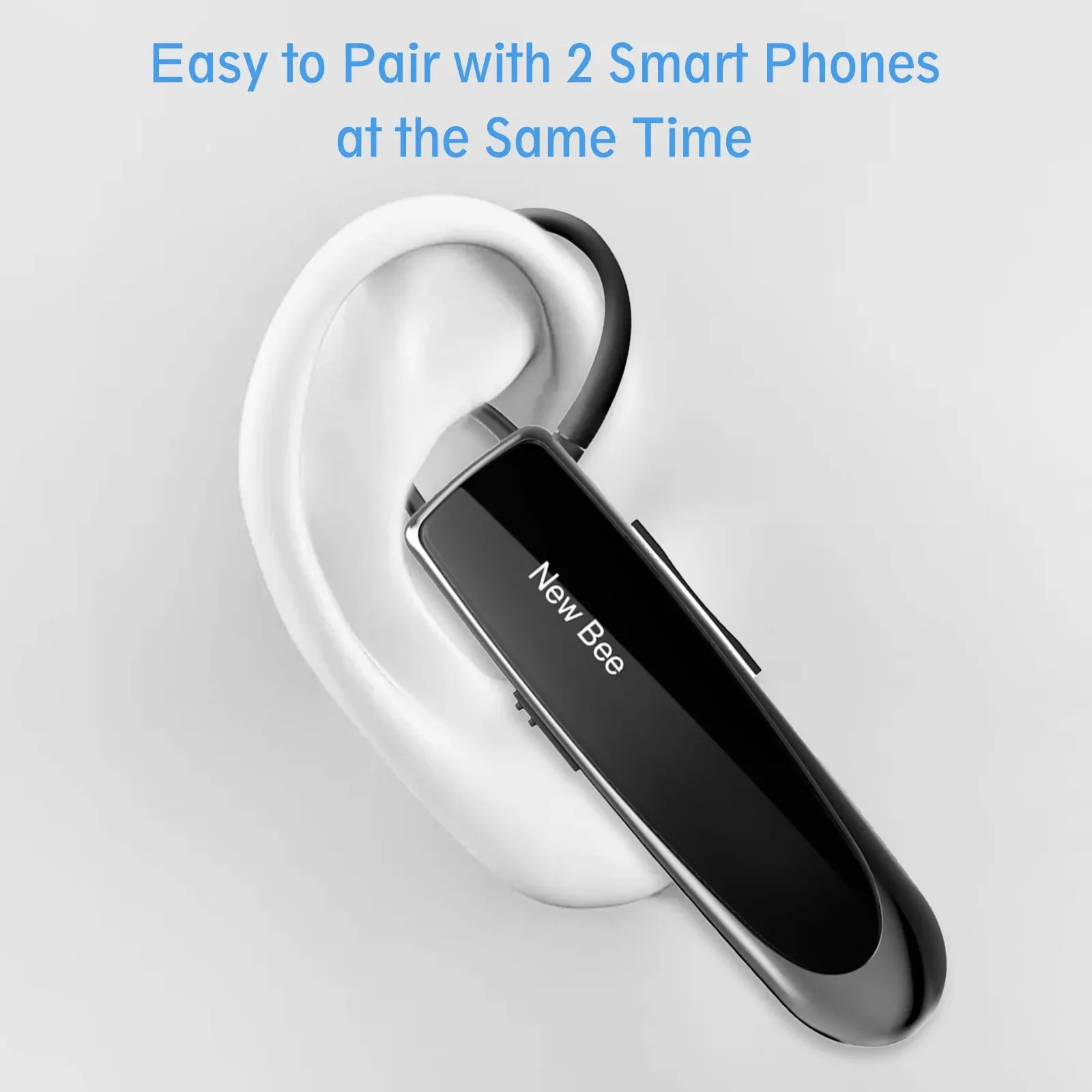 Single Wireless Bluetooth Headset Earphone - Noise Cancelling Mic - Sports Headphone - Hands-Free Earbuds