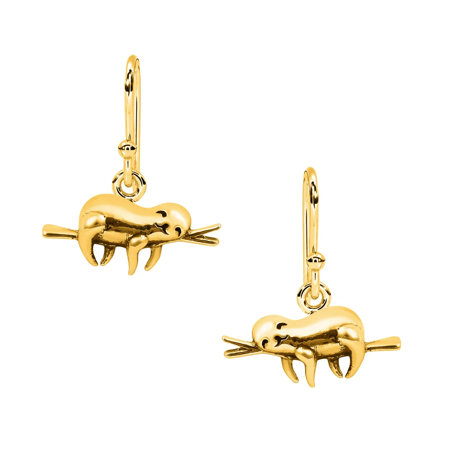 Sloth Cute Earrings in 925 Sterling Silver Dangle Earrings Lightweight Animal Lover Earring