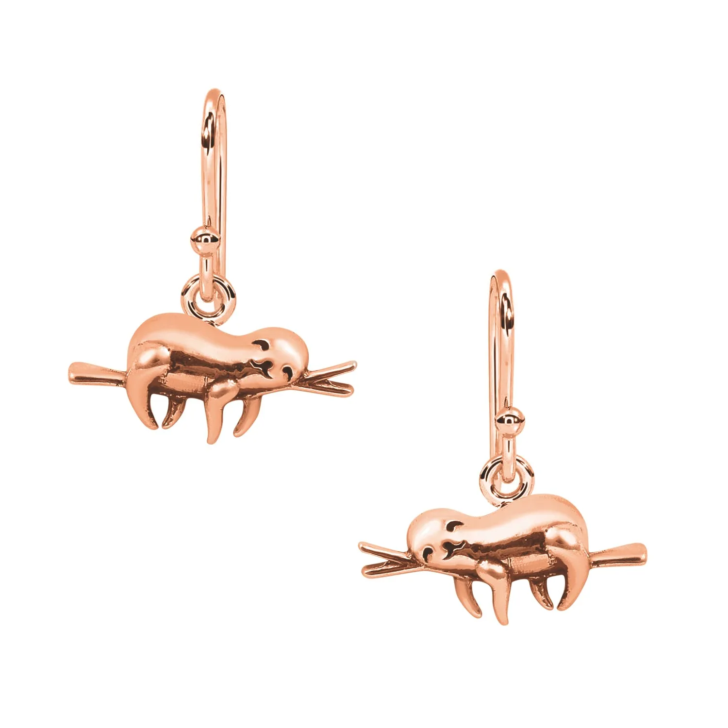 Sloth Cute Earrings in 925 Sterling Silver Dangle Earrings Lightweight Animal Lover Earring