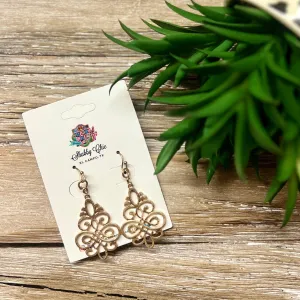Small Ornate Earrings - Gold