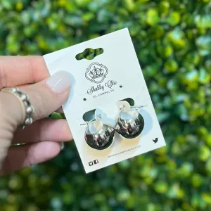 Small Silver Hugger Hoops
