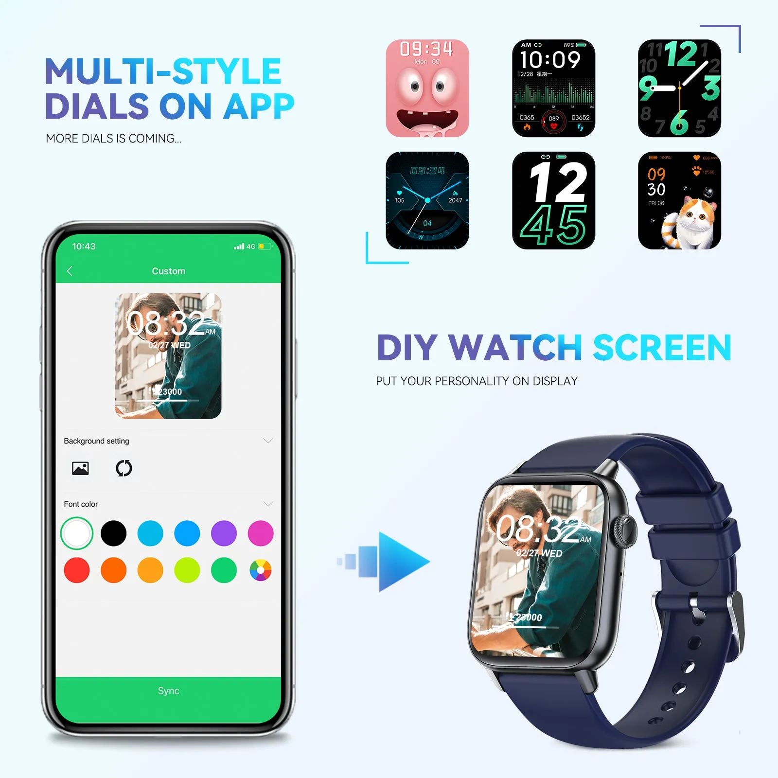 Smart Watch Men Women Sports Bluetooth Call Heart Rate   Description